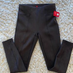 Spanx brown suede leggings, nwt •new with tags
